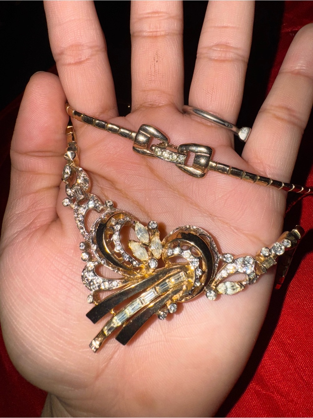 Gold-Tone Crystal Statement Necklace - Women Jewelry